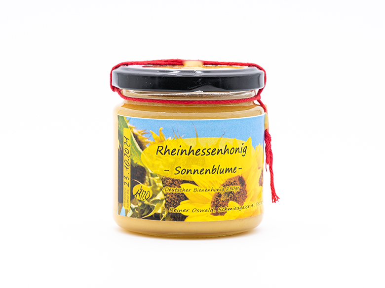 250 g Rheinhessenhonig: Sonnenblume – Imker Reiner Oswald aus Nierstein. Foto: Benz Digital, Stephan Benz